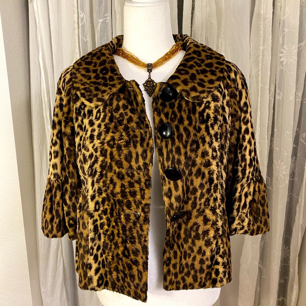 CYNTHIA STEFFE Animal Print Faux Fur WOMEN JACKET NEW WITHOUT TAG SIZE S